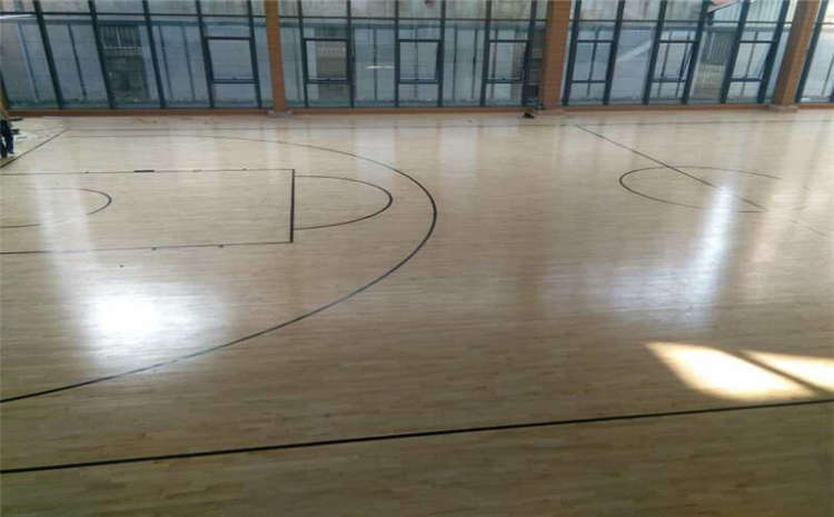 楓木木地板籃球館雙層龍骨結構