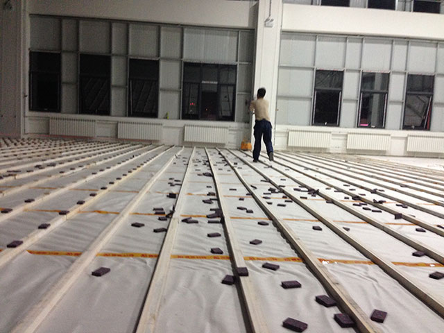 北京大興棗園天健廣場(chǎng)健身房木地板案例