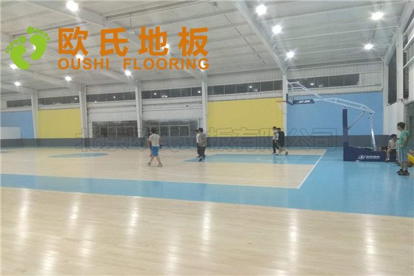 杭州富陽區23籃球館木地板項目